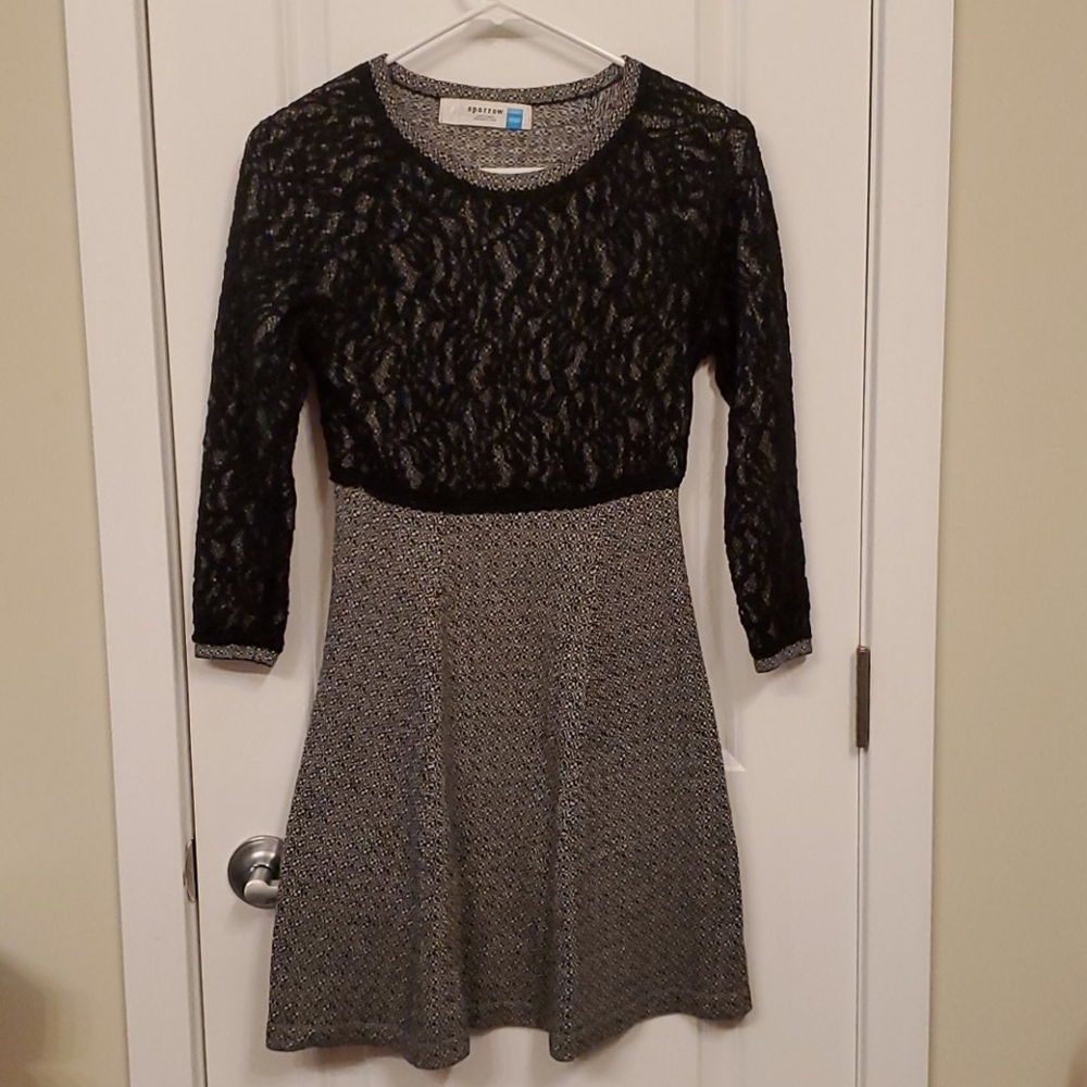 Anthropologie Petite 00 Black and White Dress